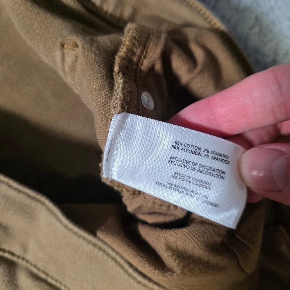 Banana Republic‎ Mens 34x34 Pants Tan Khaki Slim Straight Stretch Cotton Chino